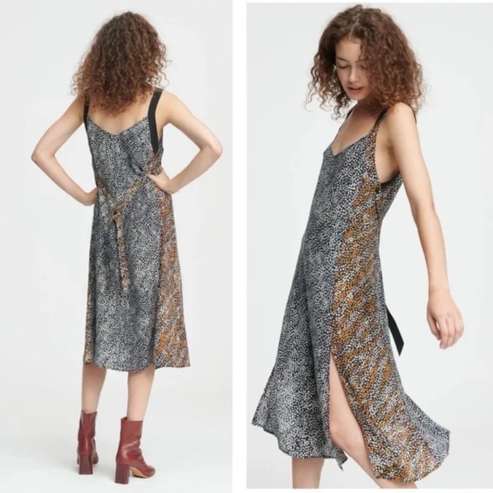 rag & bone Colette silk midi slip dress S